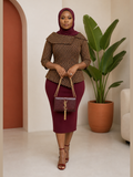 Ankara Print Peplum Top & Pencil Skirt Co-ord
