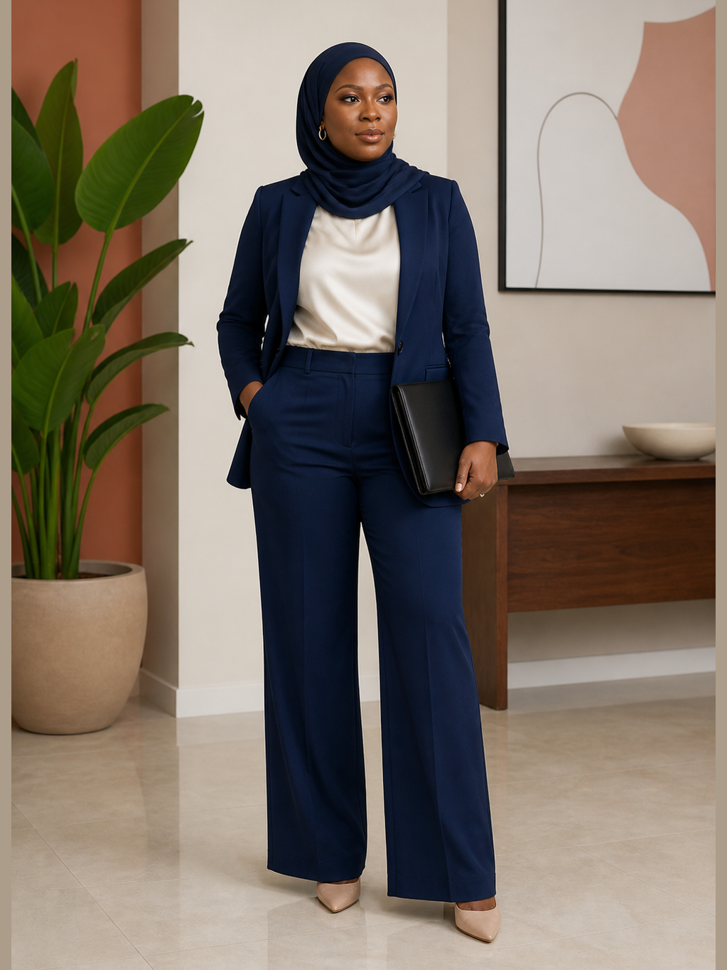 Tailored Blazer & Wide-Leg Trouser Power Suit 3