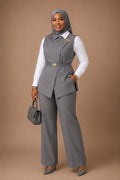 Zahrah Double Breasted Blazer Straight Skirt