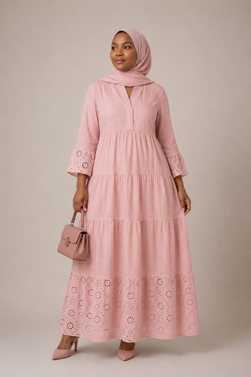 Zahrah Long Open Front Top and Wide Leg Pants