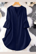 Women's Solid Color Simple Plus Size Shirt