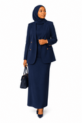 Short Tailored Blazer Dress - Navy