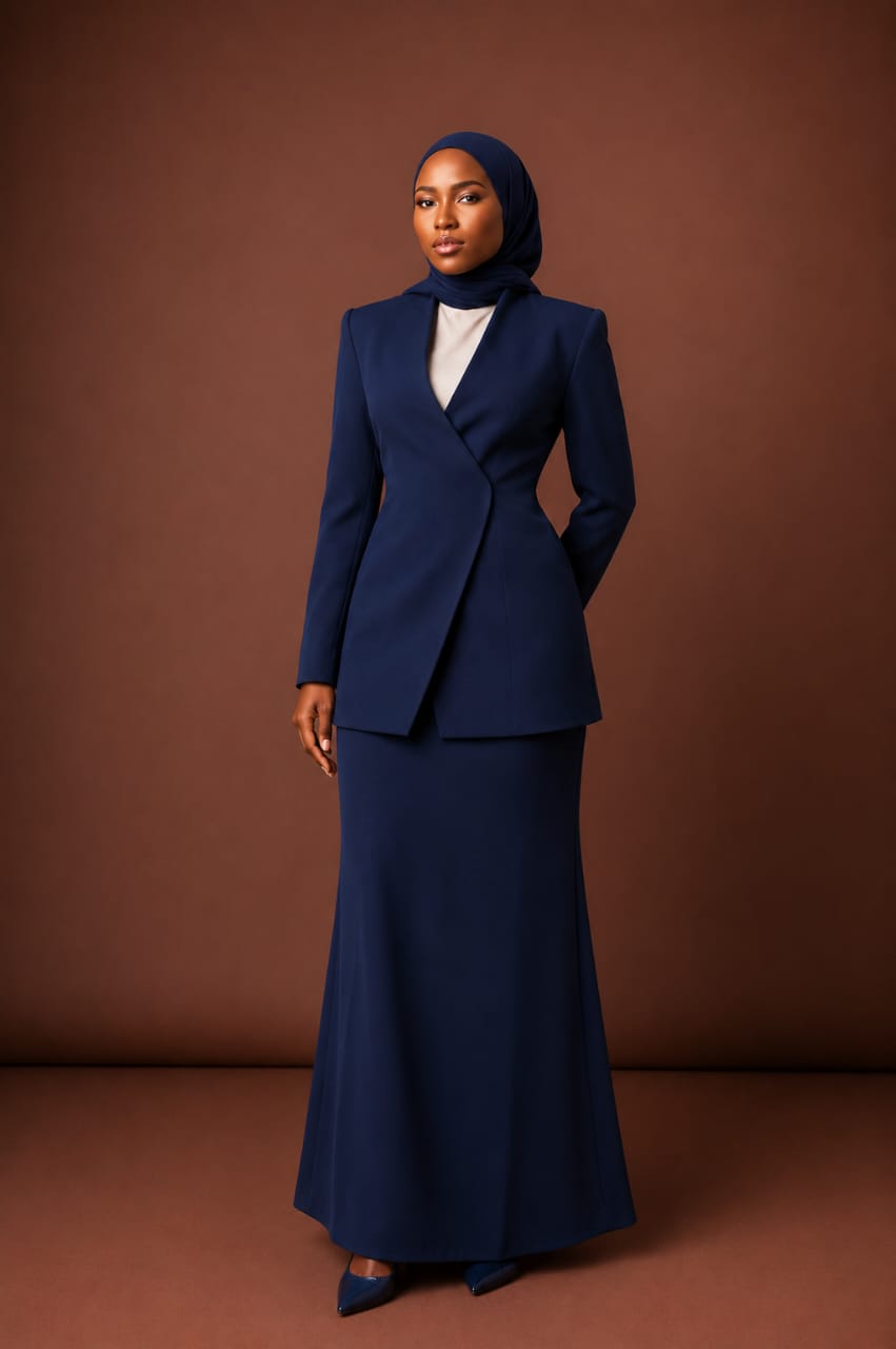 Zahrah Blazer Style Maxi Dress