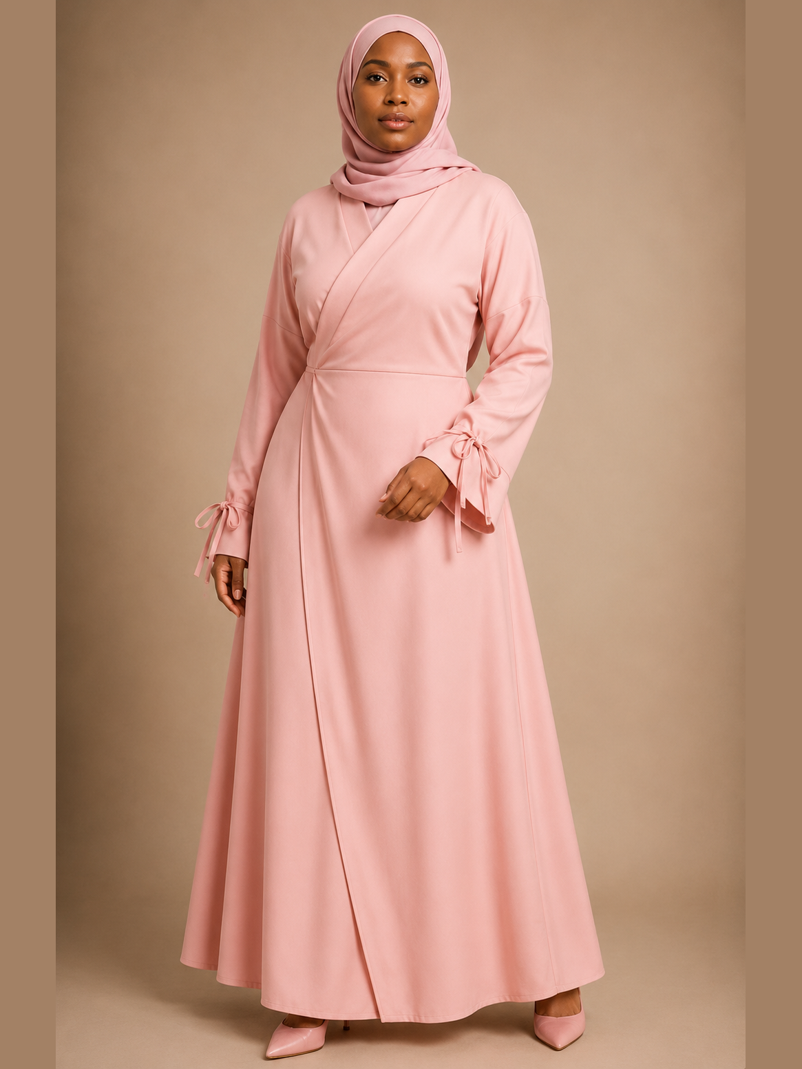 Wrap Maxi Dress - Pink