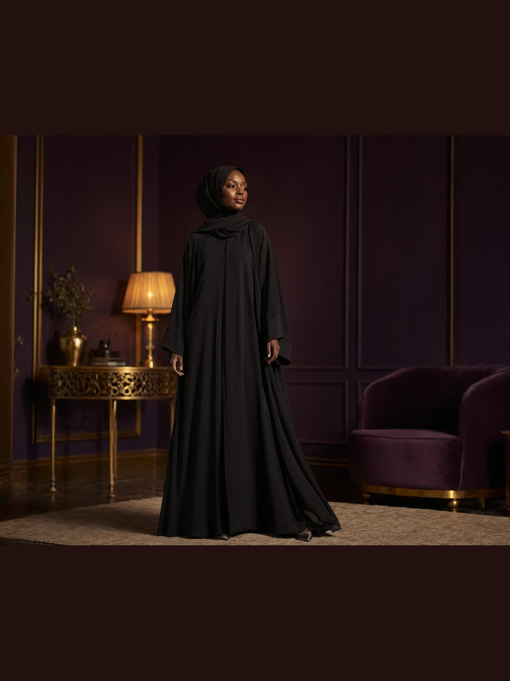 Zara Kimono Abaya - Black
