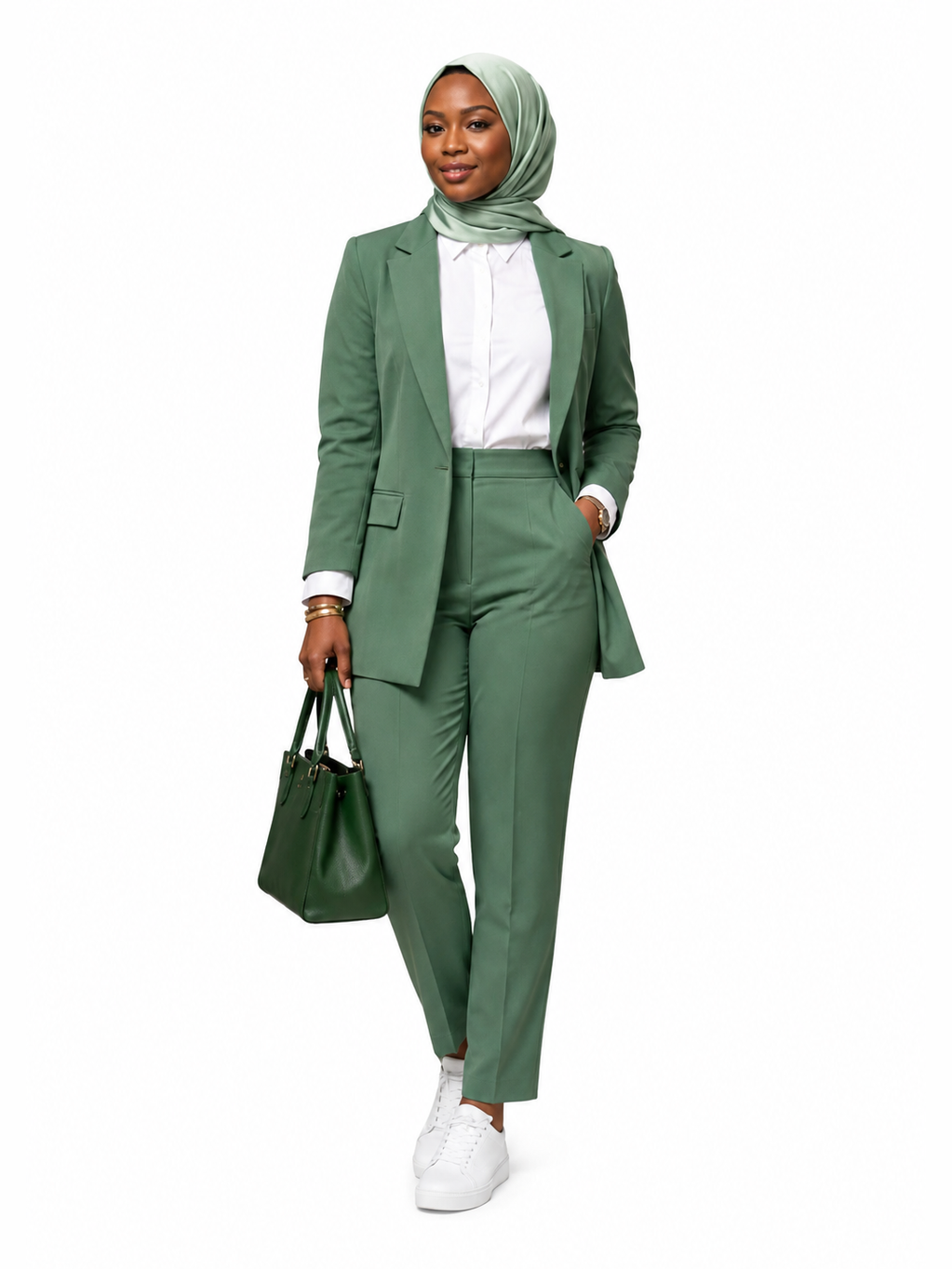 Tailored Blazer and Pants - Sage Green