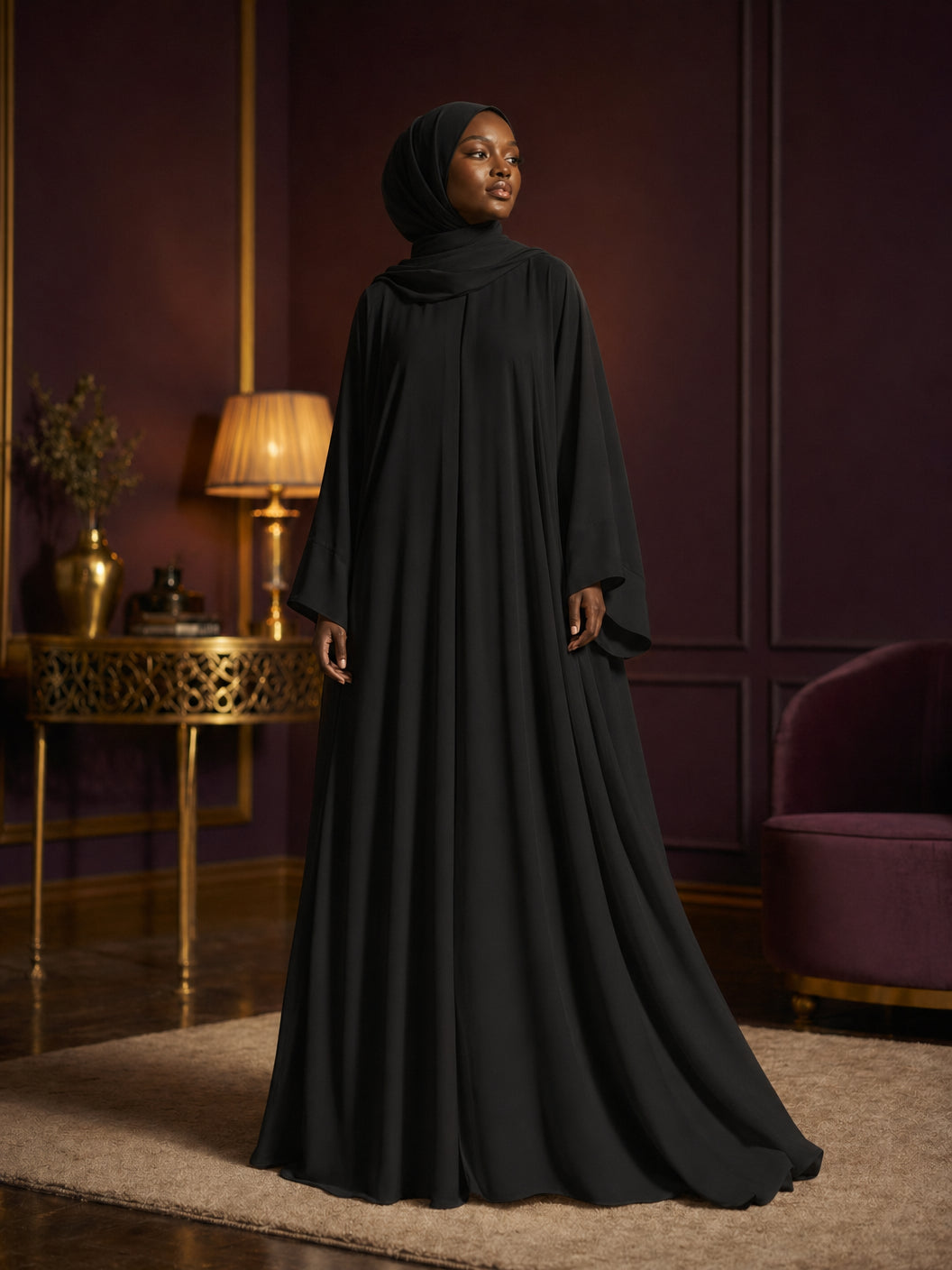 Nour Classic Kaftan - Black