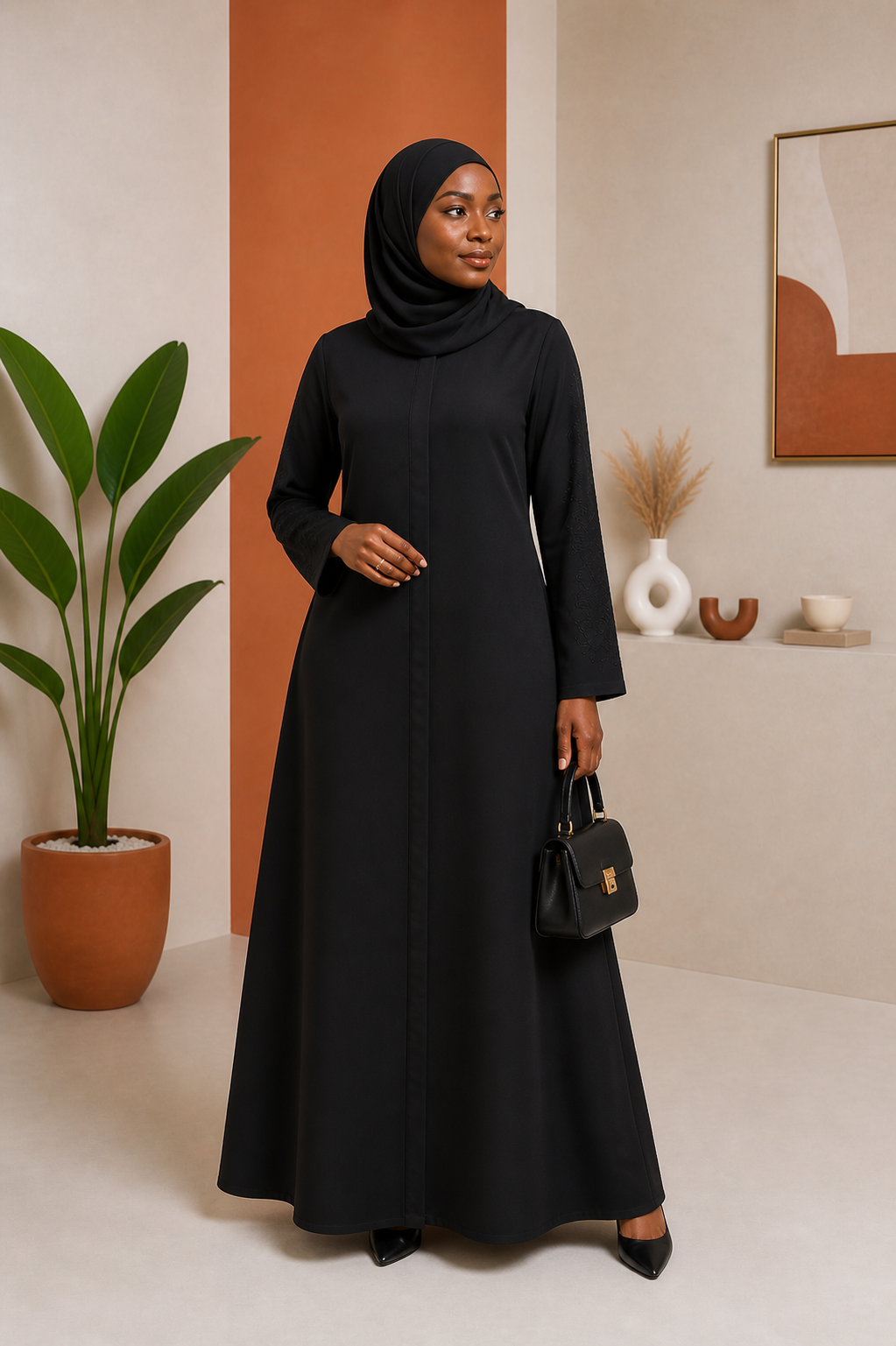 Classic Plain A-Line Abaya