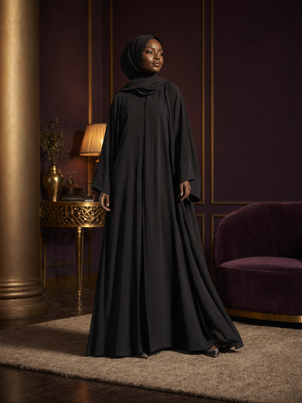 Khadija Zip-Front Abaya