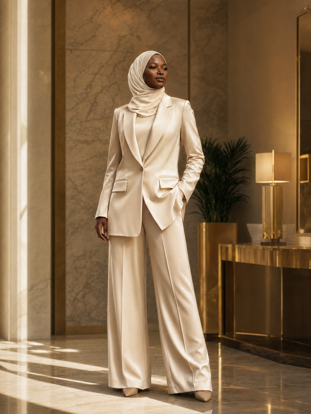 Rania Satin Suit